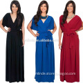 Elegant Designer Maxi Dress Womens Long Formal Short Sleeve Cocktail Flowy V-Neck Gown Maxi Long Dress Muslim